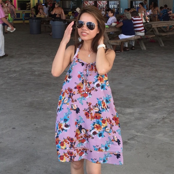 🔴SALES🔴Lily White Floral racerback summer dress - Picture 4 of 5